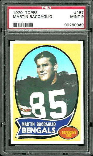 Martin Baccaglio - 1970 Topps #187 - PSA 9