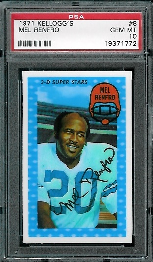 Mel Renfro - 1971 Kelloggs #8 - PSA 10