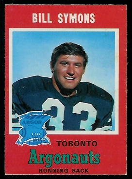 Bill Symons - 1971 O-Pee-Chee CFL #1 - exmt