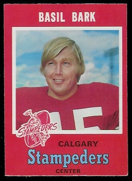 Basil Bark - 1971 O-Pee-Chee CFL #119 - exmt
