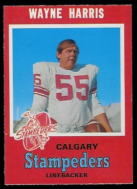 Wayne Harris - 1971 O-Pee-Chee CFL #123 - nm