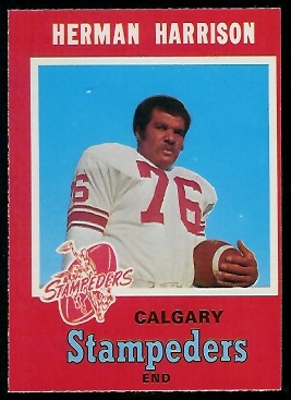 Herman Harrison - 1971 O-Pee-Chee CFL #124 - nm oc