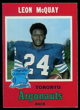 Leon McQuay - 1971 O-Pee-Chee CFL #15 - exmt