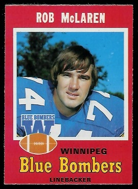 Rob McLaren - 1971 O-Pee-Chee CFL #22 - nm