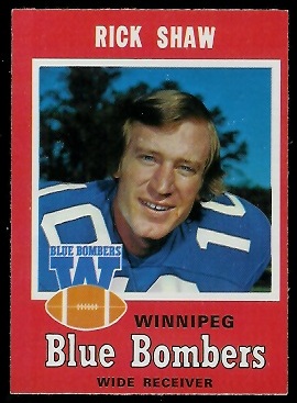 Rick Shaw - 1971 O-Pee-Chee CFL #24 - nm