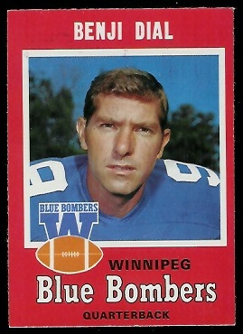 Benjy Dial - 1971 O-Pee-Chee CFL #26 - nm