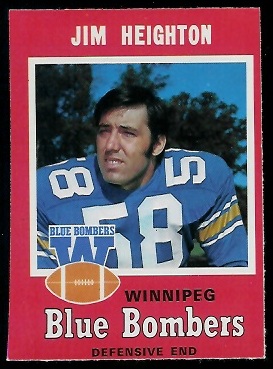 Jim Heighton - 1971 O-Pee-Chee CFL #27 - vg