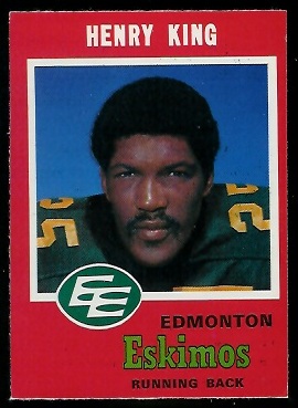 Henry King - 1971 O-Pee-Chee CFL #47 - exmt