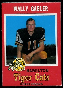 Wally Gabler - 1971 O-Pee-Chee CFL #72 - exmt