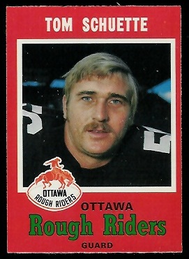 Tom Schuette - 1971 O-Pee-Chee CFL #80 - ex+