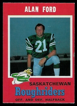 1971 O-Pee-Chee CFL #97 - Alan Ford - exmt