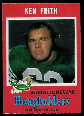 Ken Frith - 1971 O-Pee-Chee CFL #98 - exmt
