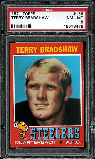 Terry Bradshaw - 1971 Topps #156 - PSA 8