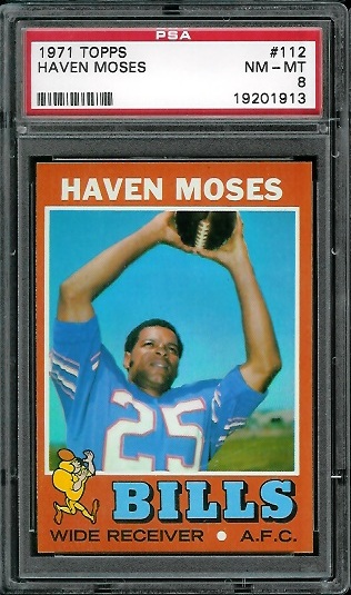 Haven Moses - 1971 Topps #112 - PSA 8