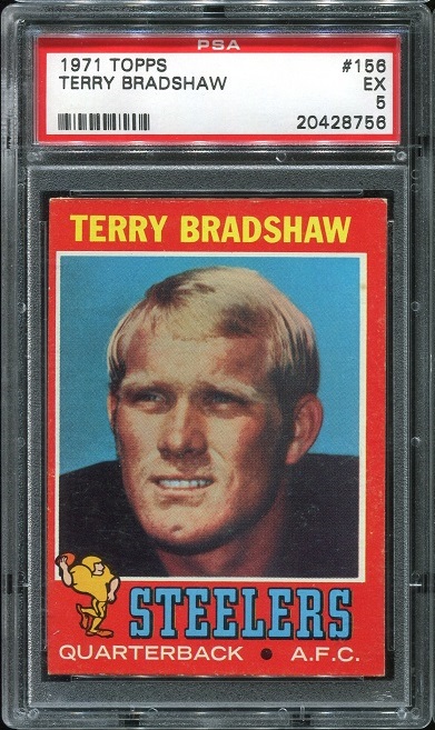 1971 Topps #156 - Terry Bradshaw - PSA 5