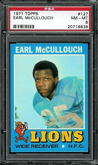 Earl McCullouch - 1971 Topps #127 - PSA 8