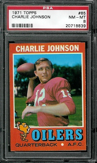 Charley Johnson - 1971 Topps #85 - PSA 8
