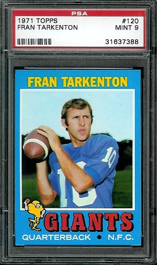 Fran Tarkenton - 1971 Topps #120 - PSA 9