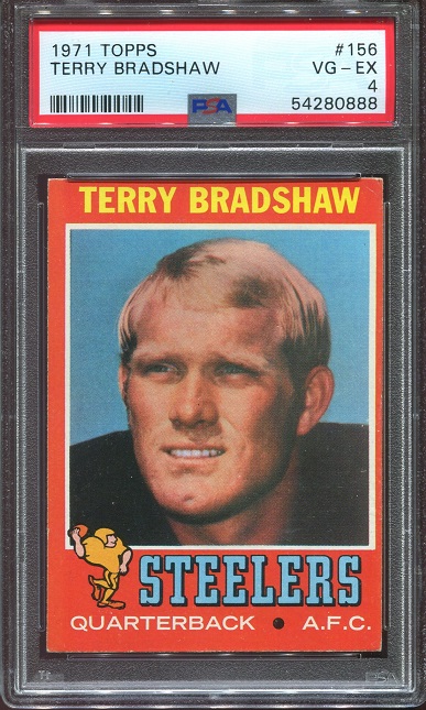 1971 Topps #156 - Terry Bradshaw - PSA 4
