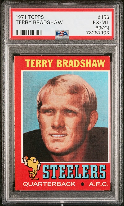 1971 Topps #156 - Terry Bradshaw - PSA 6 mc
