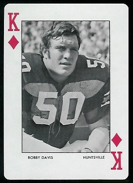 Bobby Davis - 1972 Auburn Playing Cards #13D - mint