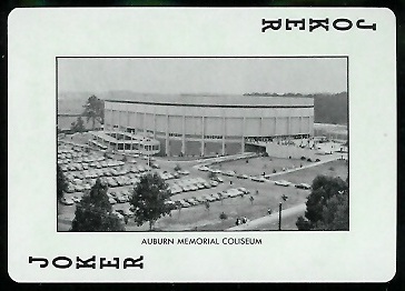 1972 Auburn Playing Cards #14B - Auburn Memorial Coliseum - mint