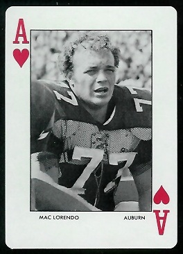 Mac Lorendo - 1972 Auburn Playing Cards #1H - mint