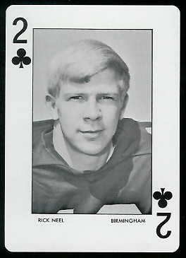 1972 Auburn Playing Cards #2C - Rick Neel - mint