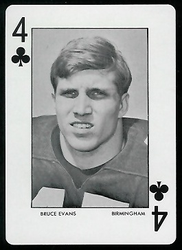 Bruce Evans - 1972 Auburn Playing Cards #4C - mint