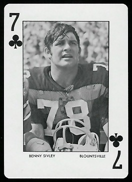 1972 Auburn Playing Cards #7C - Benny Sivley - mint