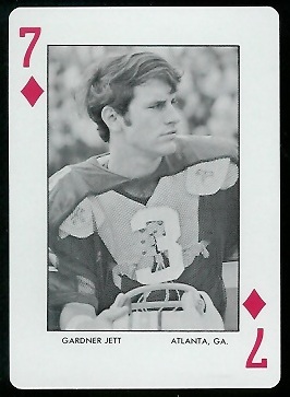 1972 Auburn Playing Cards #7D - Gardner Jett - mint