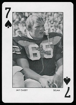 Jay Casey - 1972 Auburn Playing Cards #7S - mint