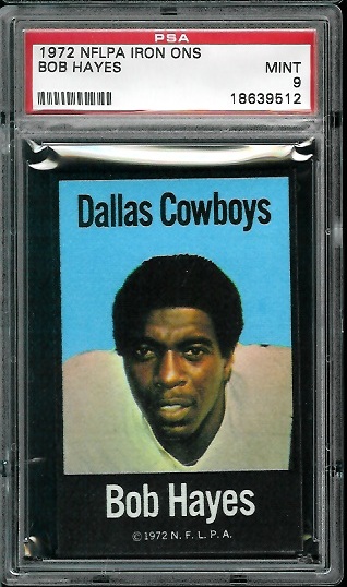 Bob Hayes - 1972 NFLPA Iron Ons #16 - PSA 9