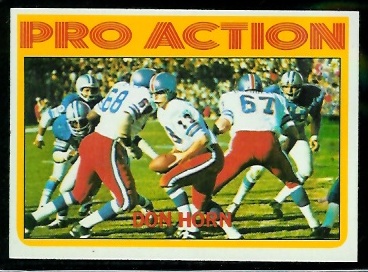 Don Horn Pro Action - 1972 Topps #256 - nm