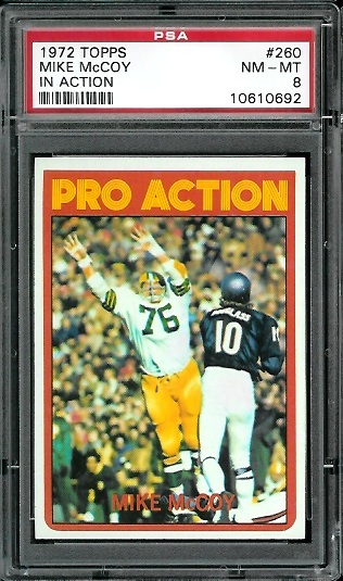 Mike McCoy Pro Action - Mike McCoy - 1972 Topps #260 - PSA 8