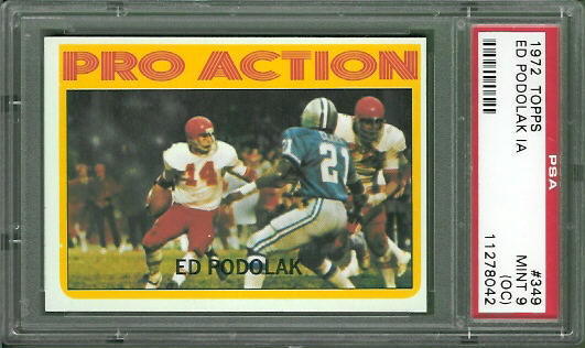 Ed Podolak - 1972 Topps #349 - PSA 9 oc