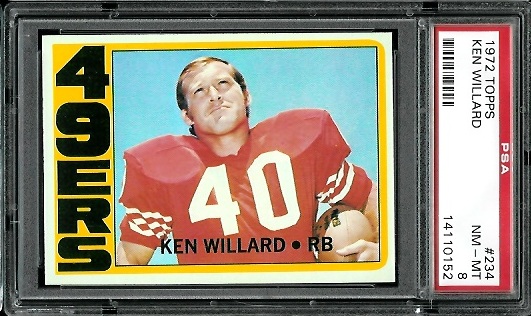 Ken Willard - 1972 Topps #234 - PSA 8