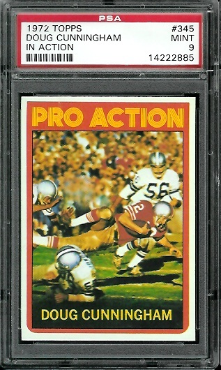 Doug Cunningham - 1972 Topps #345 - PSA 9