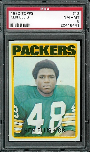 Ken Ellis - 1972 Topps #12 - PSA 8