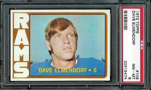 Dave Elmendorf - 1972 Topps #109 - PSA 8