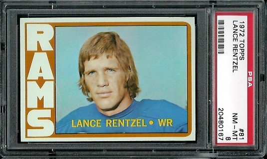Lance Rentzel - 1972 Topps #81 - PSA 8