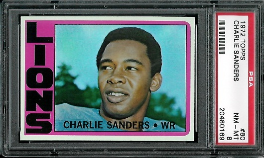 Charlie Sanders - 1972 Topps #60 - PSA 8