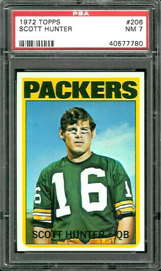 Scott Hunter - 1972 Topps #206 - PSA 7