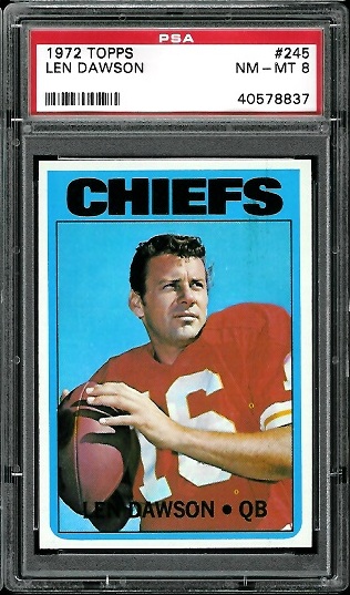 Len Dawson - 1972 Topps #245 - PSA 8