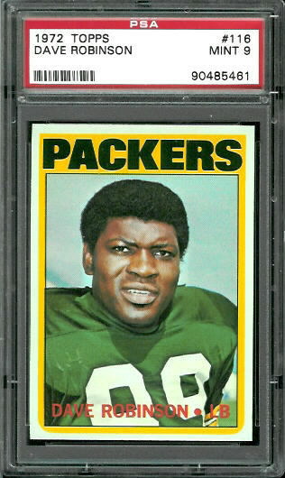 1972 Topps #116 - Dave Robinson - PSA 9