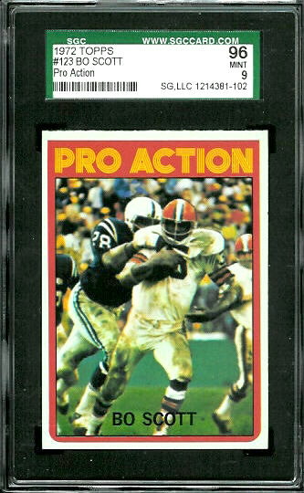 Bo Scott Pro Action - Bo Scott - 1972 Topps #123 - SGC 96