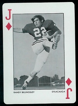 1973 Alabama Playing Cards #11D - Randy Billingsley - nm+