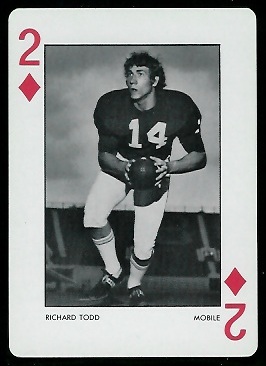 Richard Todd - 1973 Alabama Playing Cards #2D - nm+