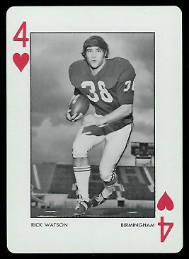 Rick Watson - 1973 Alabama Playing Cards #4H - nm+