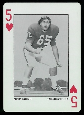 Buddy Brown - 1973 Alabama Playing Cards #5H - nm+